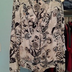 White House Black Market Floral Dress Blouse